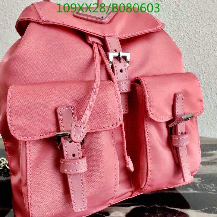 Prada Bag-(Mirror)-Backpack-,Code: B080603,$: 109USD