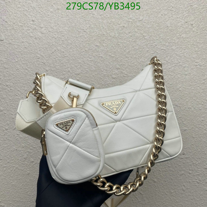 Prada Bag-(Mirror)-Diagonal-,Code: YB3495,$: 279USD