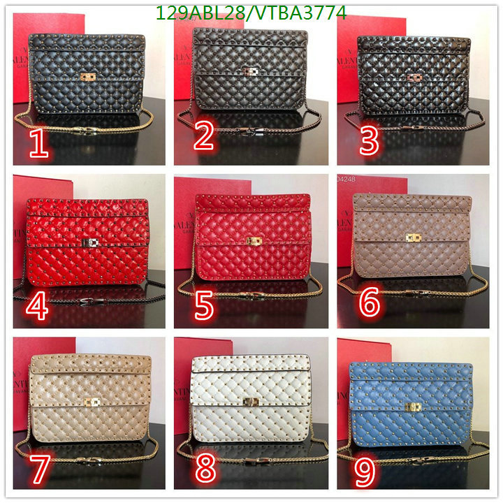 Valentino Bag-(4A)-Rockstud Spike-,Code: VTBA3774,$: 129USD