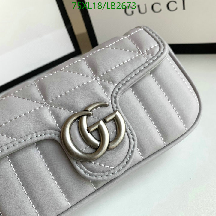 Gucci Bag-(4A)-Marmont,Code: LB2673,$: 75USD