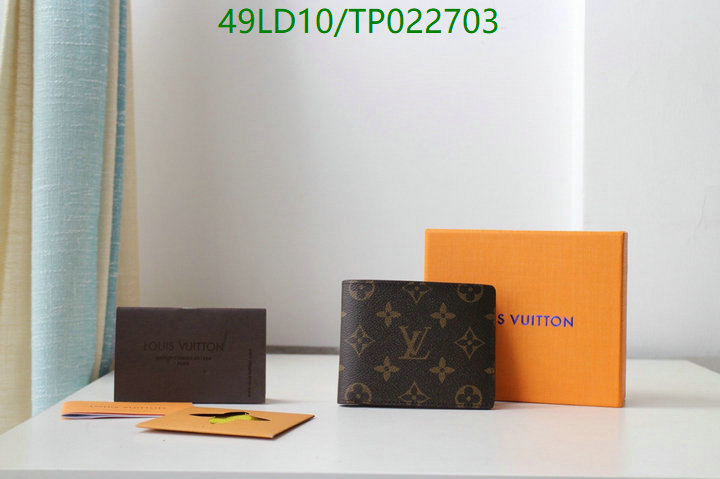 LV Bags-(Mirror)-Wallet-,Code: TP022703,$: 49USD