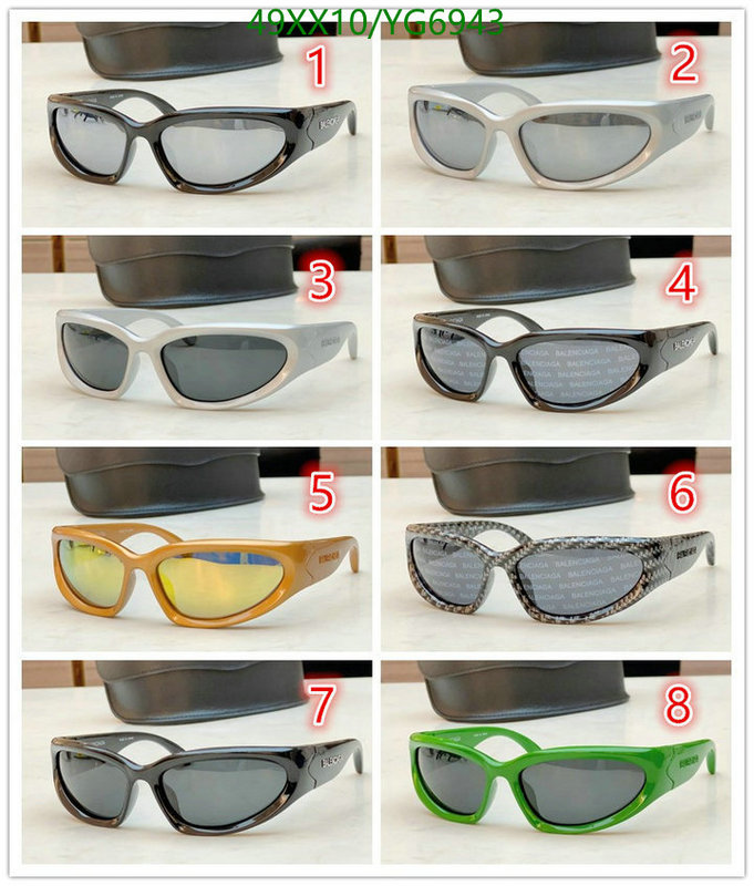 Glasses-Balenciaga, Code: YG6943,$: 49USD