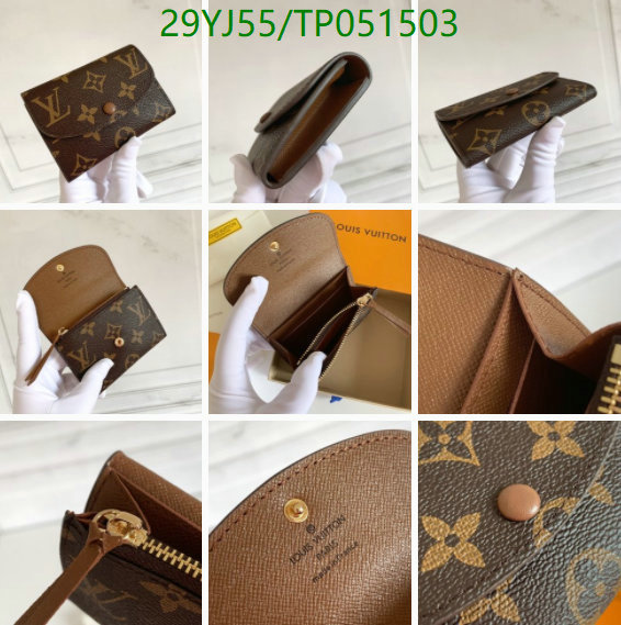 LV Bags-(4A)-Wallet-,Code: TP051503,$: 29USD