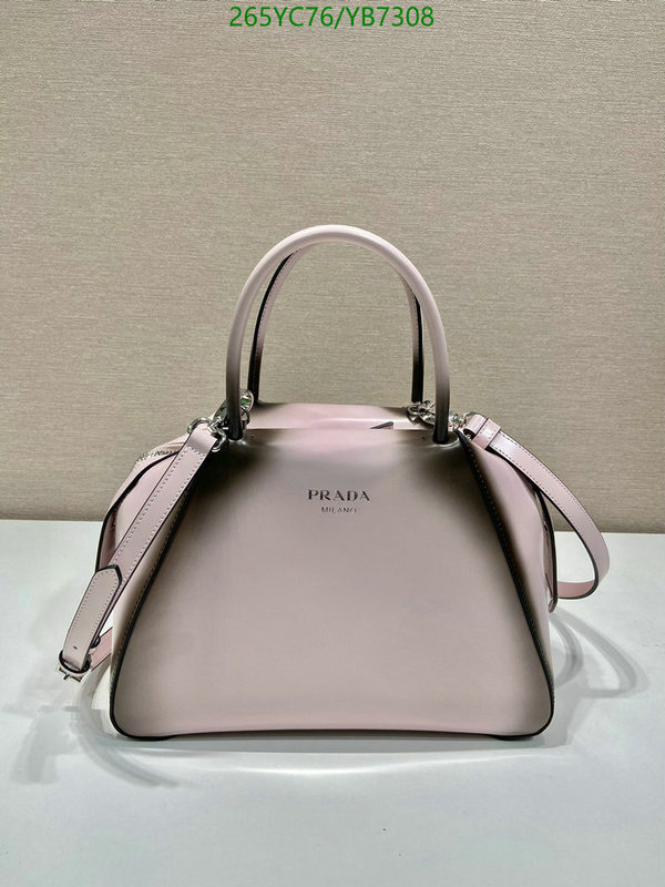 Prada Bag-(Mirror)-Handbag-,Code: YB7308,$: 265USD