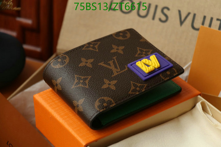 LV Bags-(Mirror)-Wallet-,Code: ZT6615,$: 75USD