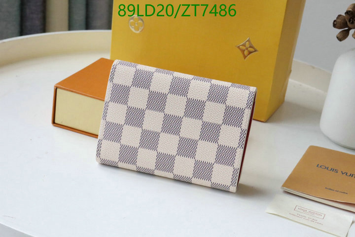 LV Bags-(Mirror)-Wallet-,Code: ZT7486,$: 89USD