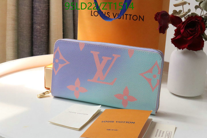 LV Bags-(Mirror)-Wallet-,Code: ZT1514,$: 95USD