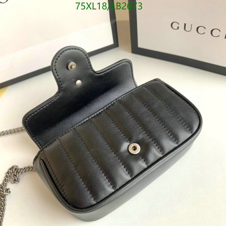 Gucci Bag-(4A)-Marmont,Code: LB2673,$: 75USD