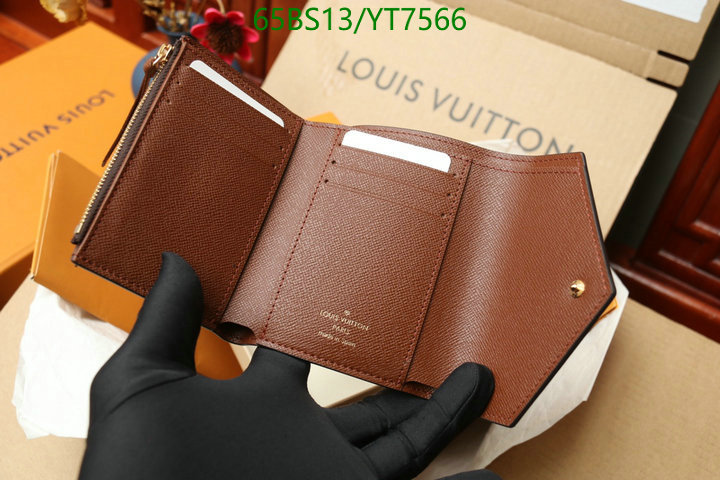 LV Bags-(Mirror)-Wallet-,Code: YT7566,$: 65USD