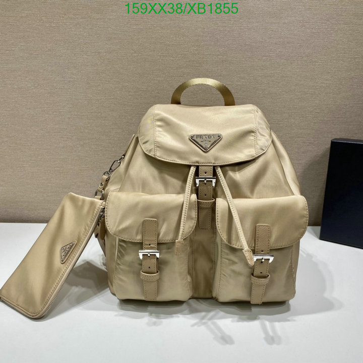 Prada Bag-(Mirror)-Backpack-,Code: XB1855,$: 159USD