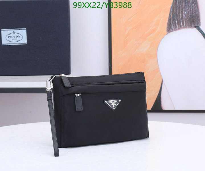 Prada Bag-(Mirror)-Clutch-,Code: YB3988,$: 99USD