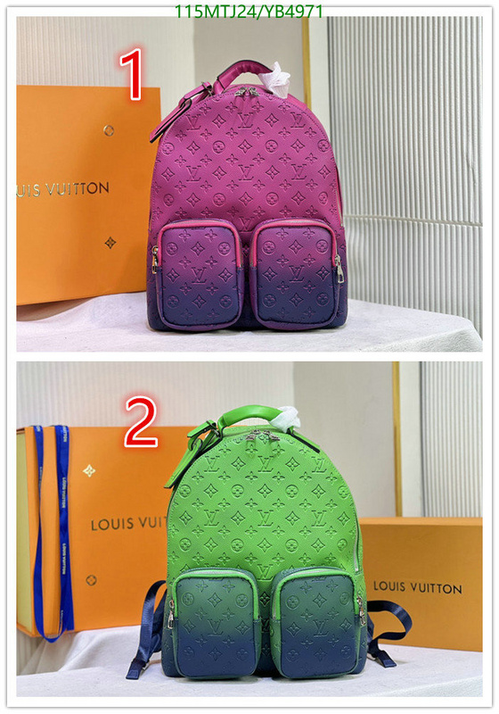 LV Bags-(4A)-Backpack-,Code: YB4971,$: 115USD