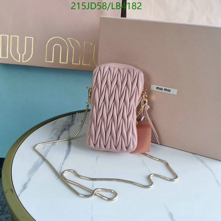 Miu Miu Bag-(Mirror)-Diagonal-,Code: LB4182,$: 215USD