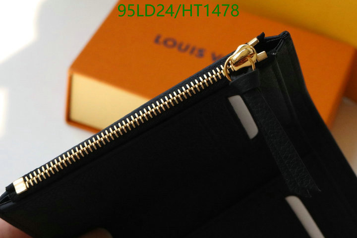 LV Bags-(Mirror)-Wallet-,Code: HT1478,$: 95USD