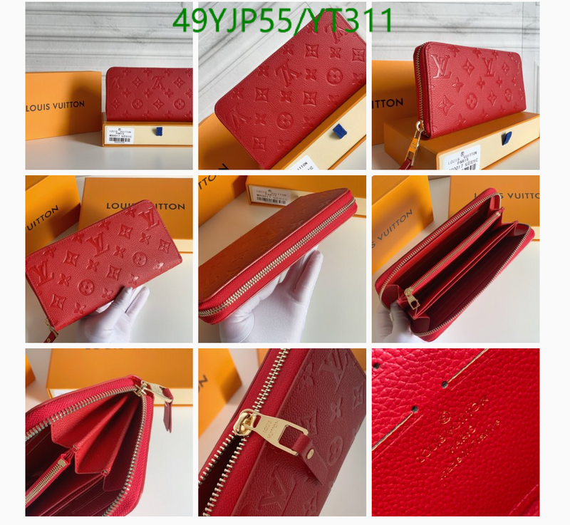 LV Bags-(4A)-Wallet-,Code: YT311,$: 49USD