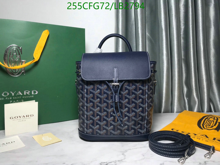 Goyard Bag-(Mirror)-Backpack-,Code: LB2794,$: 255USD