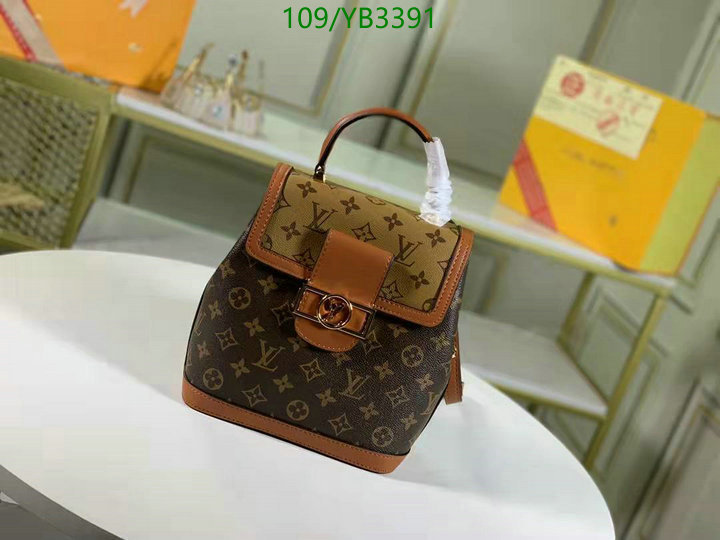 LV Bags-(4A)-Backpack-,Code: YB3391,$: 109USD