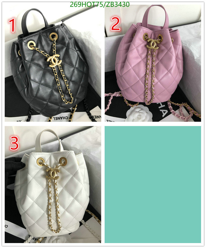 Chanel Bags -(Mirror)-Backpack-,Code: ZB3430,$: 269USD