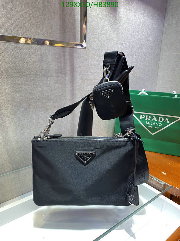 Prada Bag-(Mirror)-Diagonal-,Code: HB3890,$: 129USD