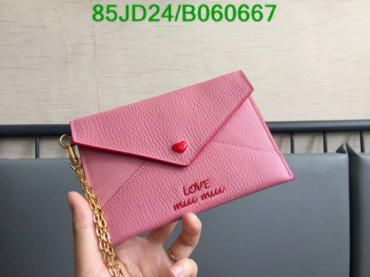 Miu Miu Bag-(Mirror)-Wallet-,Code: B060667,$: 85USD