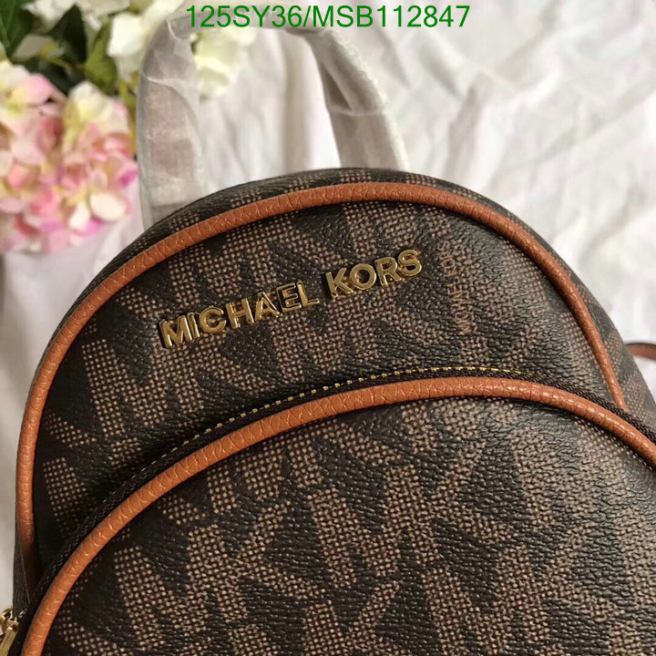 Michael Kors Bag-(Mirror)-Backpack-,Code: MSB112847,$: 125USD