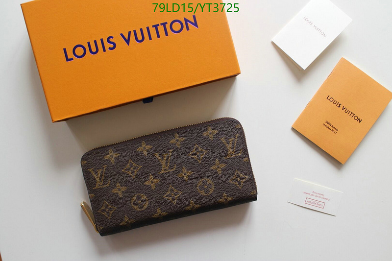 LV Bags-(Mirror)-Wallet-,Code: YT3725,$: 79USD