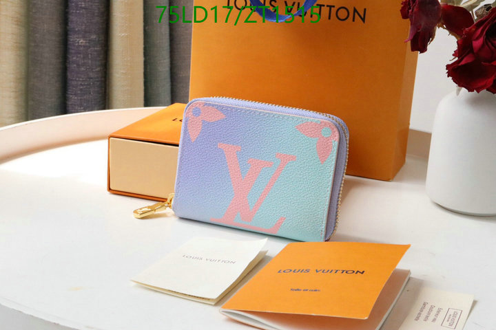 LV Bags-(Mirror)-Wallet-,Code: ZT1515,$: 75USD