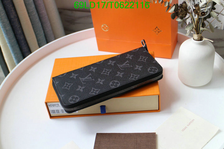 LV Bags-(Mirror)-Wallet-,Code: T0622116,$: 69USD