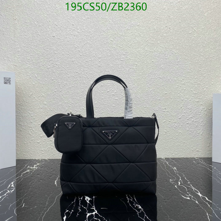 Prada Bag-(Mirror)-Handbag-,Code: ZB2360,$: 195USD