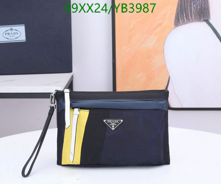 Prada Bag-(Mirror)-Clutch-,Code: YB3987,$: 99USD