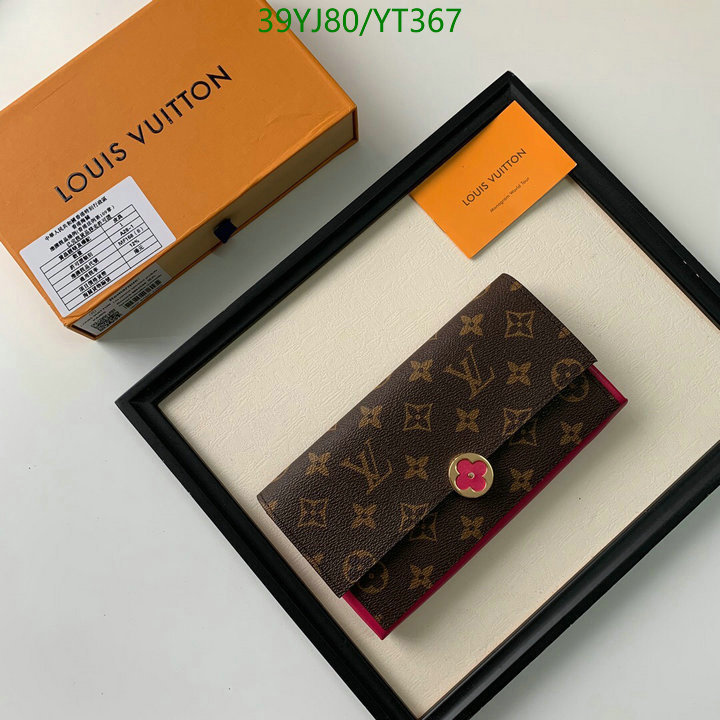 LV Bags-(4A)-Wallet-,Code: YT367,$: 39USD