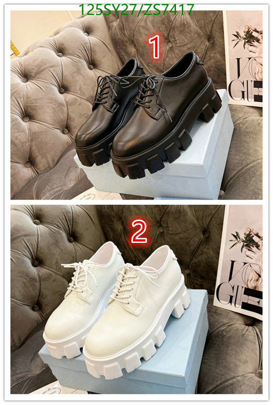 Men shoes-Prada, Code: ZS7417,$: 125USD