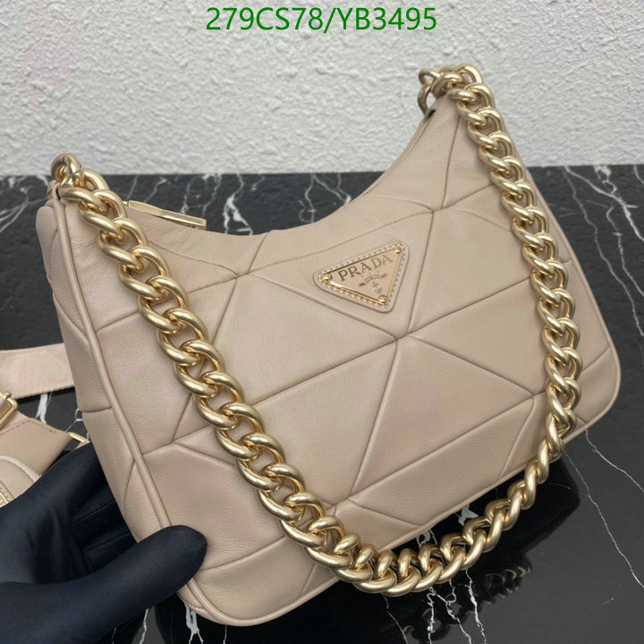 Prada Bag-(Mirror)-Diagonal-,Code: YB3495,$: 279USD