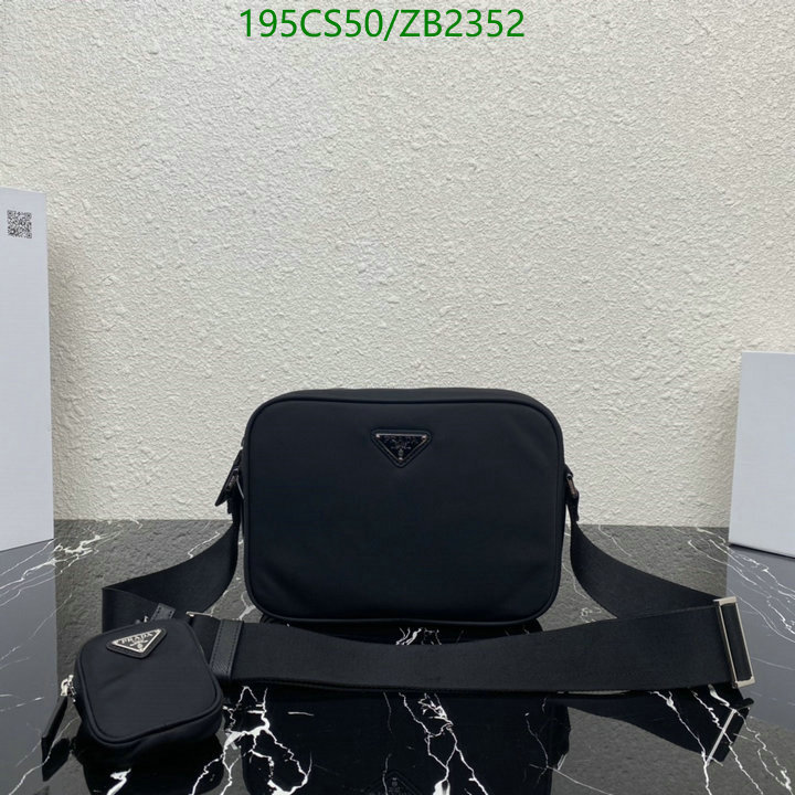 Prada Bag-(Mirror)-Diagonal-,Code: ZB2352,$: 195USD