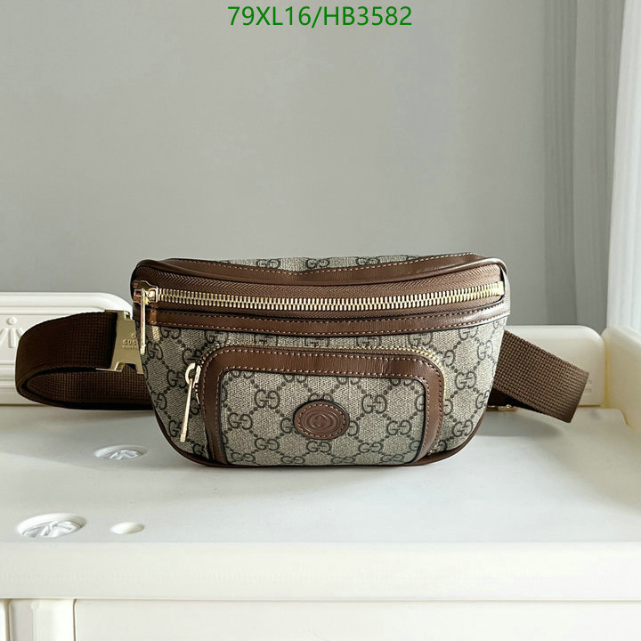 Gucci Bag-(4A)-Belt Bag-Chest Bag--,Code: HB3582,$: 79USD