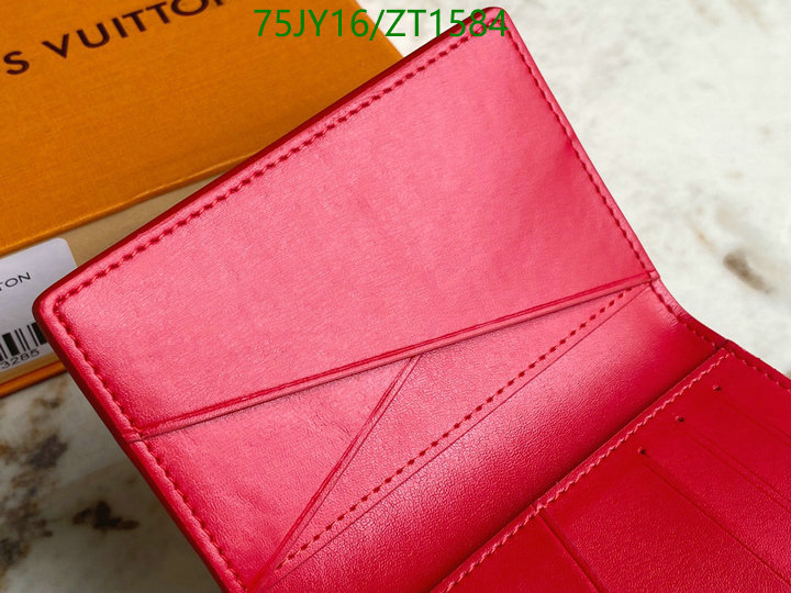 LV Bags-(Mirror)-Wallet-,Code: ZT1584,$: 75USD