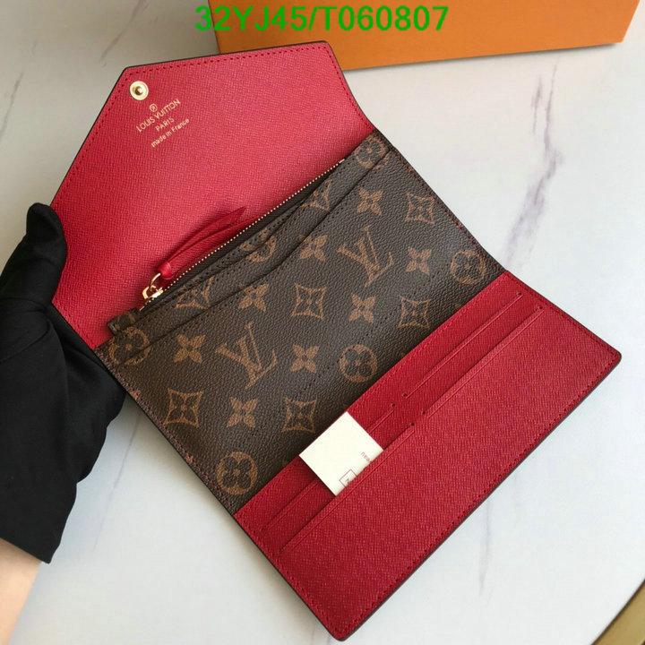 LV Bags-(4A)-Wallet-,Code: T060807,$: 32USD