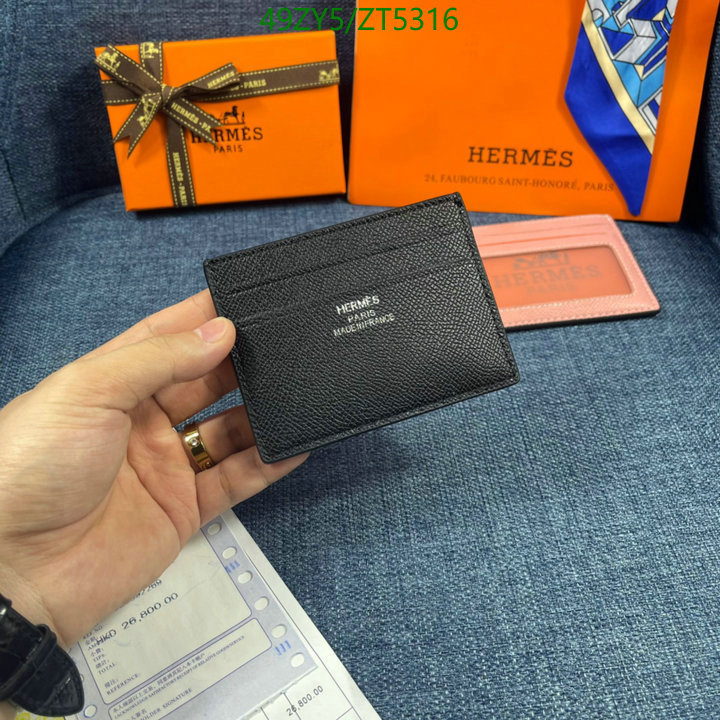 Hermes Bag-(4A)-Wallet-,Code: ZT5316,$: 49USD