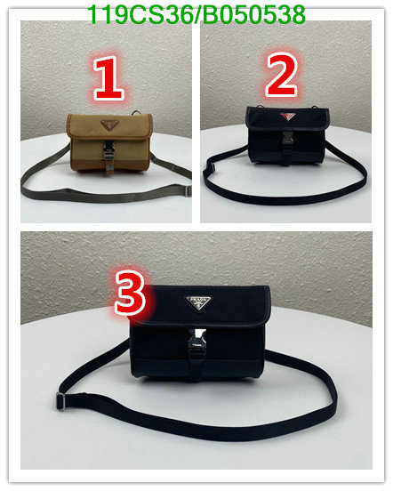 Prada Bag-(Mirror)-Diagonal-,Code: B050538,$: 119USD