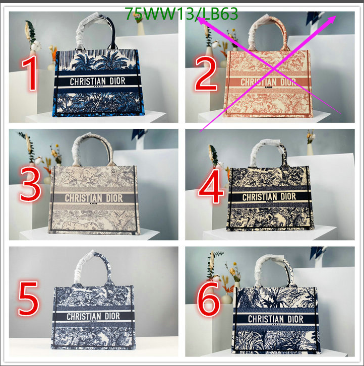 Dior Bags-(4A)-Book Tote-,Code: LB63,$: 75USD