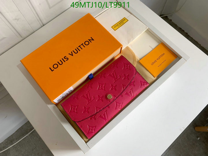 LV Bags-(4A)-Wallet-,Code: LT9911,$: 49USD