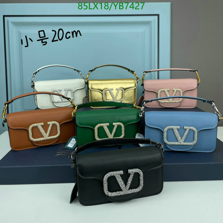 Valentino Bag-(4A)-LOC-V Logo ,Code: YB7427,$: 85USD