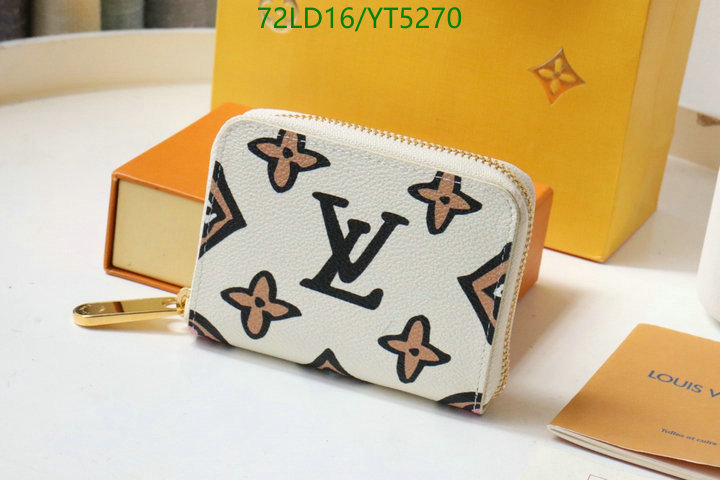 LV Bags-(Mirror)-Wallet-,Code: YT5270,$: 72USD