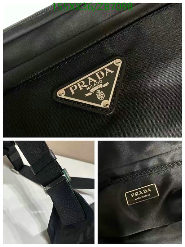 Prada Bag-(Mirror)-Handbag-,Code: ZB7098,$: 155USD