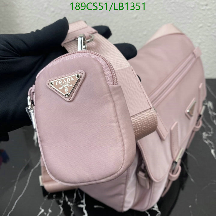 Prada Bag-(Mirror)-Diagonal-,Code: LB1351,$: 189USD