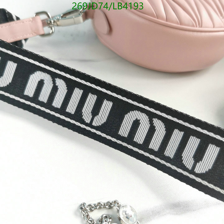 Miu Miu Bag-(Mirror)-Diagonal-,Code: LB4193,$: 269USD