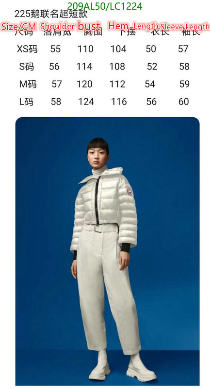 Down jacket Women-Canada Goose, Code: LC1224,$: 209USD