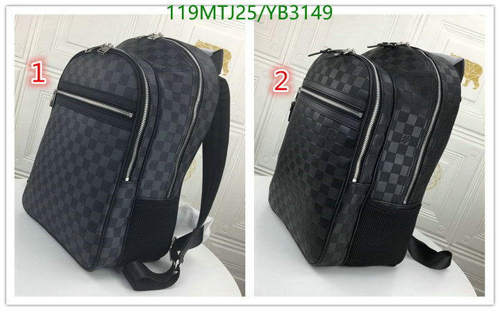 LV Bags-(4A)-Backpack-,Code: YB3149,$: 119USD