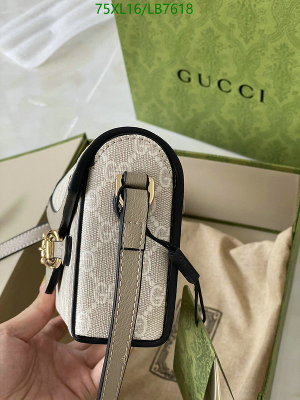 Gucci Bag-(4A)-Horsebit-,Code: LB7618,$: 75USD