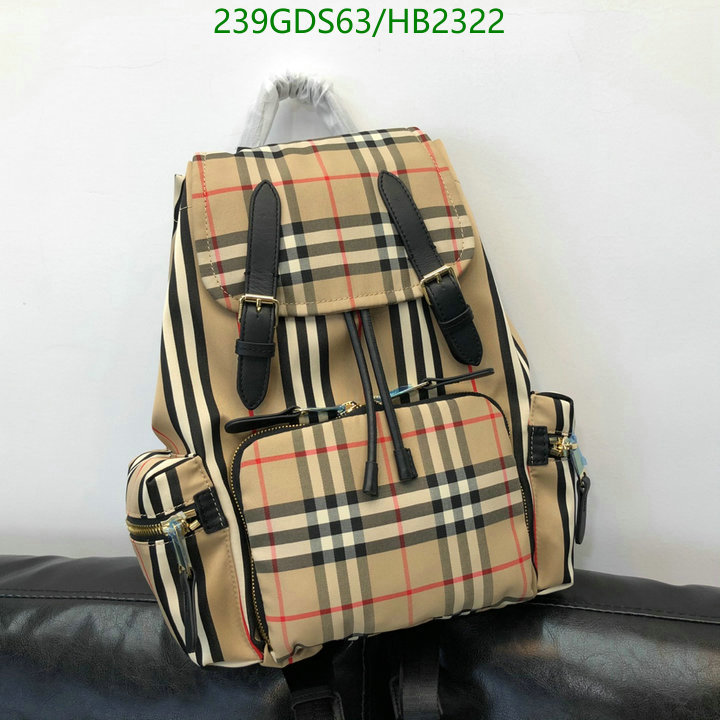 Burberry Bag-(Mirror)-Backpack-,Code: HB2322,